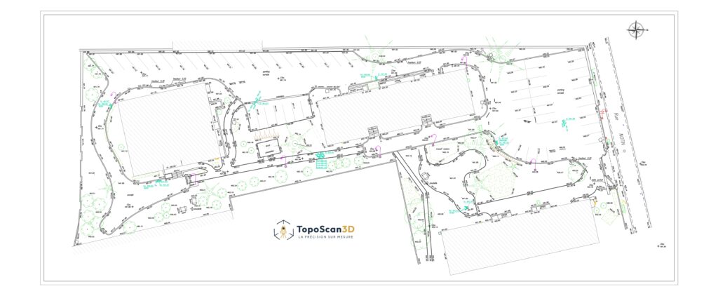 Relevé topographique – Réorganisation des espaces extérieurs